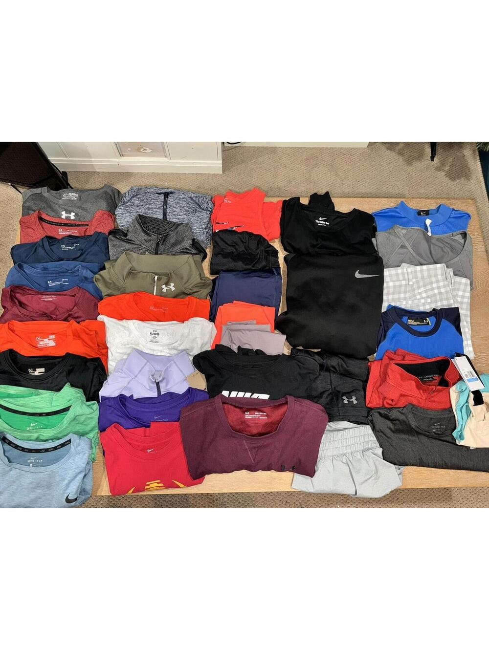 NIKE and UNDER ARMOUR 35 Piece Bundle Reseller Lot All Sizes! All Seasons! EUC